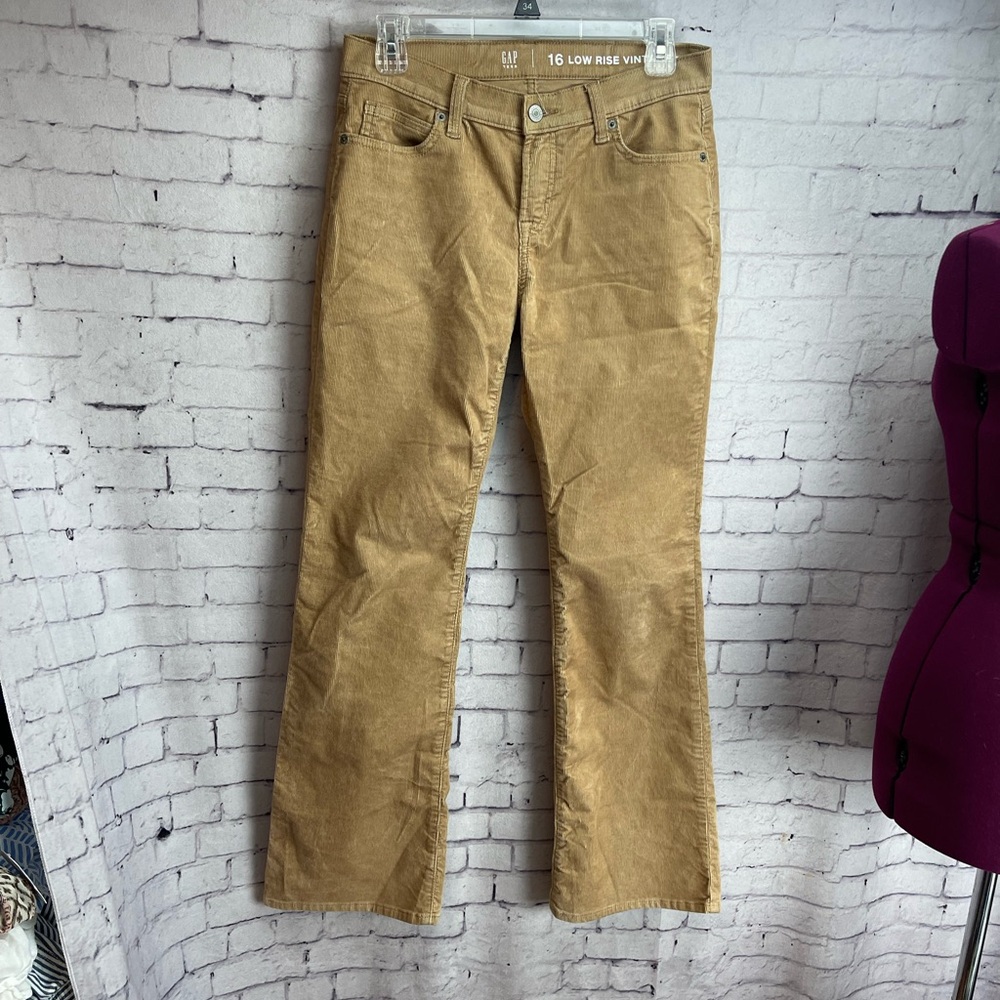Gap Teen kids size 16 tan corduroy low rise vintage boot cut pants